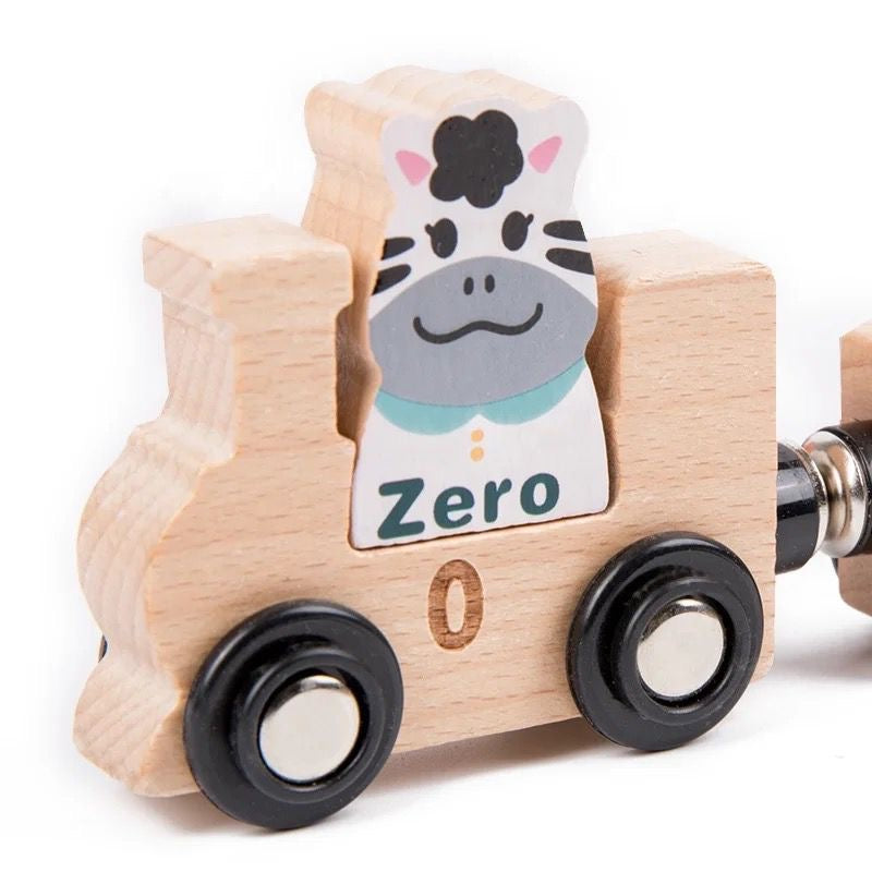 Number Express - wooden train - letter and number design - magnetic - hand-eye coordination - development - numbers - montessori - educational